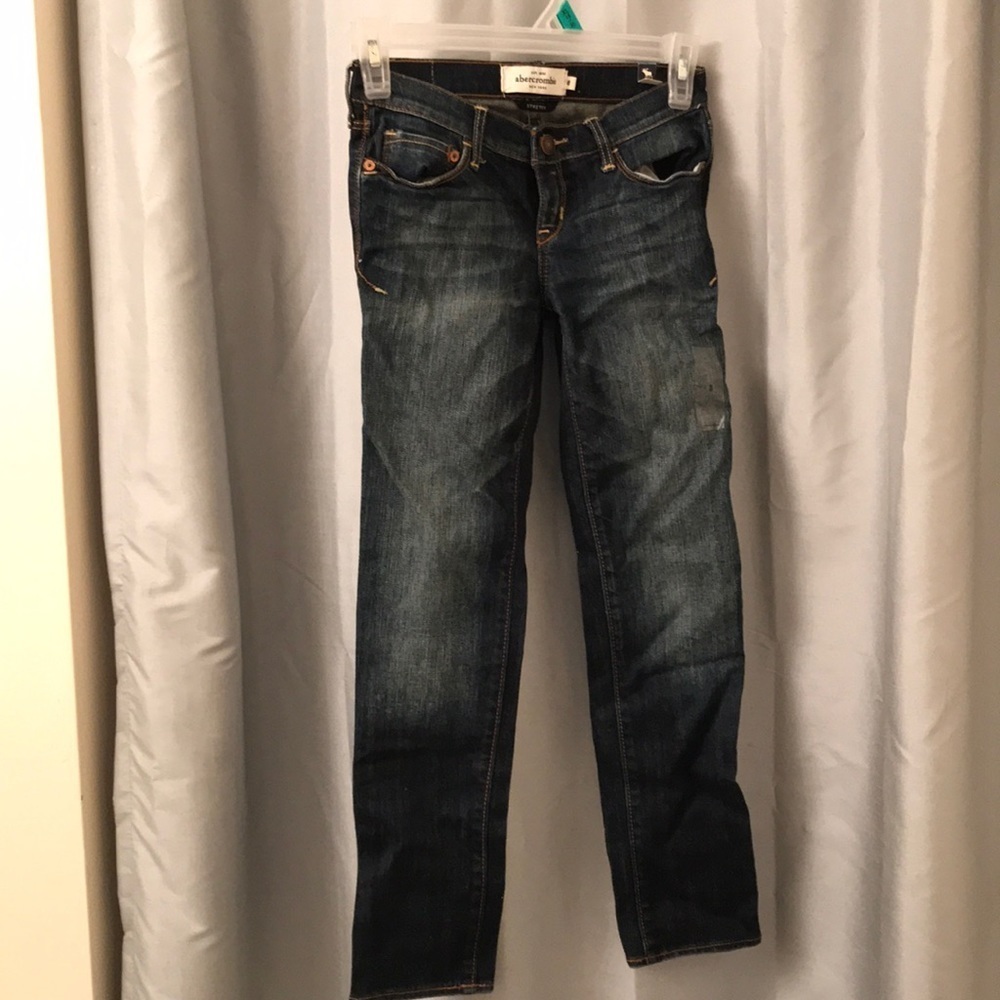 Abercrombie kids dark wash jeans size 8 w stretch